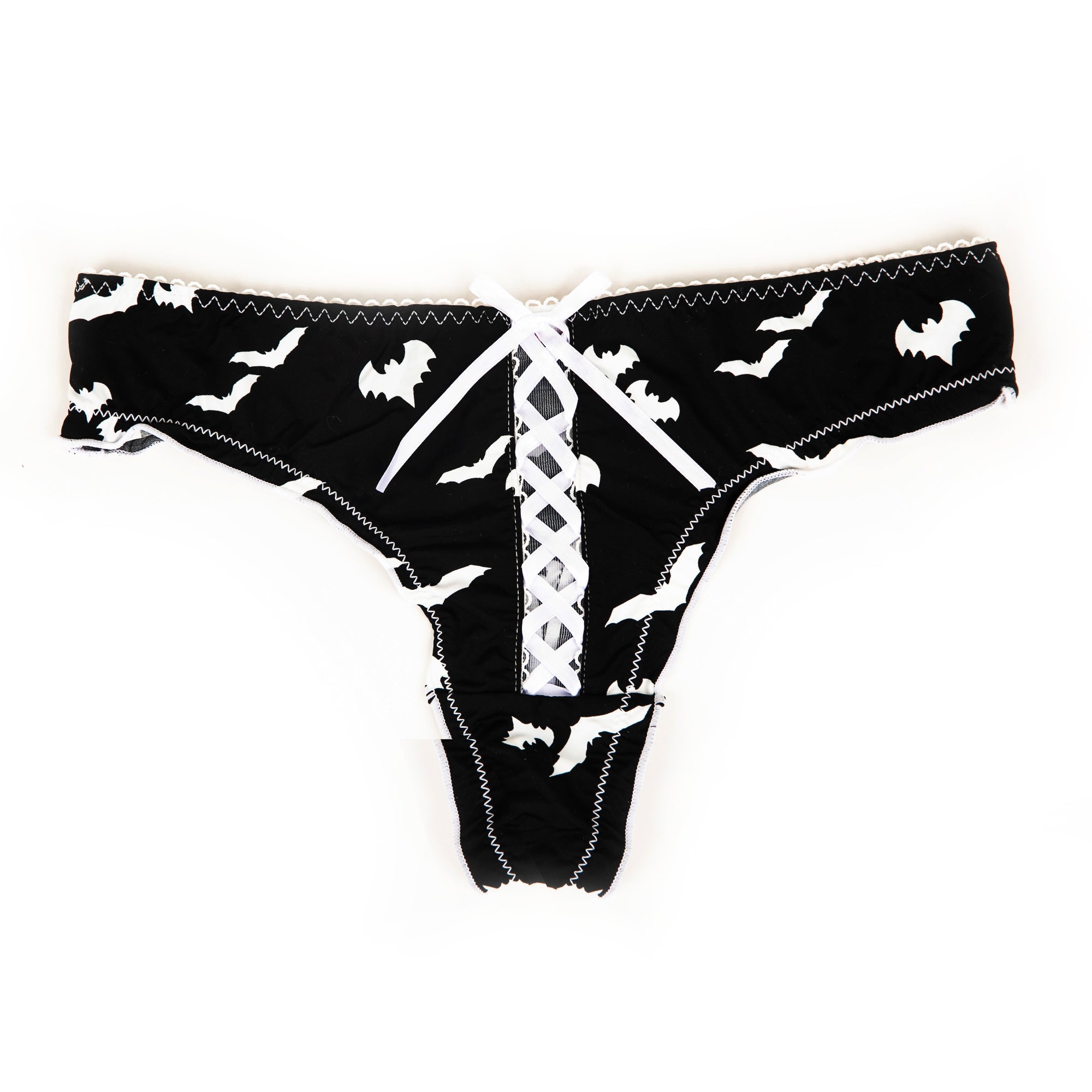 Womens Thongs Women's Chic Halloween Pattern Bat Underpants Funny Sport  Slim Underwear